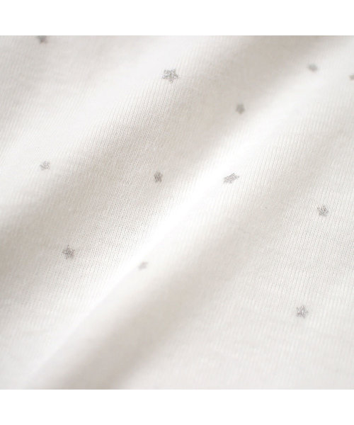 10mois（ディモワ）の「【10mois(ディモワ)】ファインコットン2wayドレス プリミー(小さめ)サイズ 45～60㎝（ロンパース・キッズ・ホワイト×シルバー・ONE SIZE）」の7枚目の写真