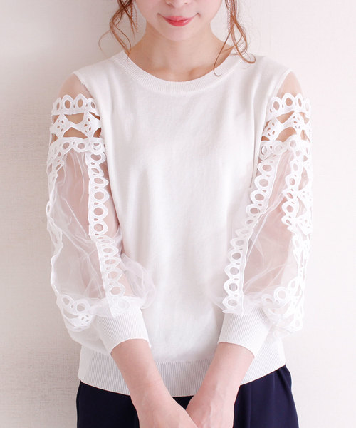 Sawa a la mode(�T���A�����[�h)�̃`���[�����ƃj�b�g�n�̏�i�ȃg�b�v�X(�j�b�g/�Z�[�^�[)