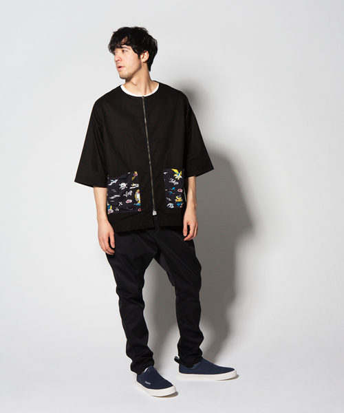 VIRGOwearworks（ヴァルゴウェアワークス）の「VGW 【TOY BOX】 BALLOON JKT（ノーカラージャケット・メンズ・ブラック/ベージュ/パープル・2/3/4）」の5枚目の写真