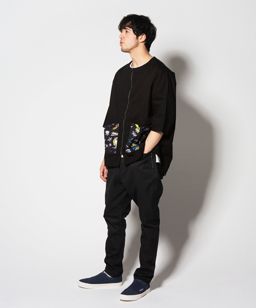 VIRGOwearworks（ヴァルゴウェアワークス）の「VGW 【TOY BOX】 BALLOON JKT（ノーカラージャケット・メンズ・ブラック/ベージュ/パープル・2/3/4）」の7枚目の写真