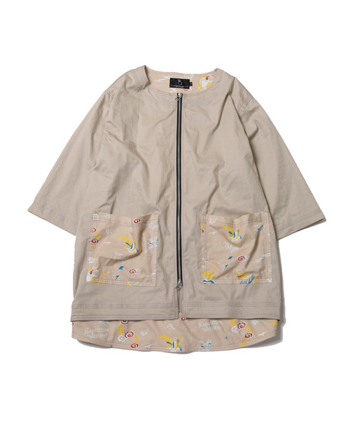 VIRGOwearworks（ヴァルゴウェアワークス）の「VGW 【TOY BOX】 BALLOON JKT（ノーカラージャケット・メンズ・ブラック/ベージュ/パープル・2/3/4）」の12枚目の写真