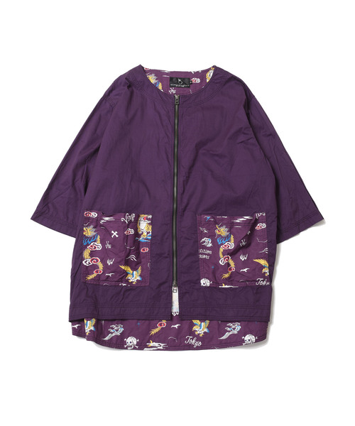 VIRGOwearworks（ヴァルゴウェアワークス）の「VGW 【TOY BOX】 BALLOON JKT（ノーカラージャケット・メンズ・ブラック/ベージュ/パープル・2/3/4）」の13枚目の写真