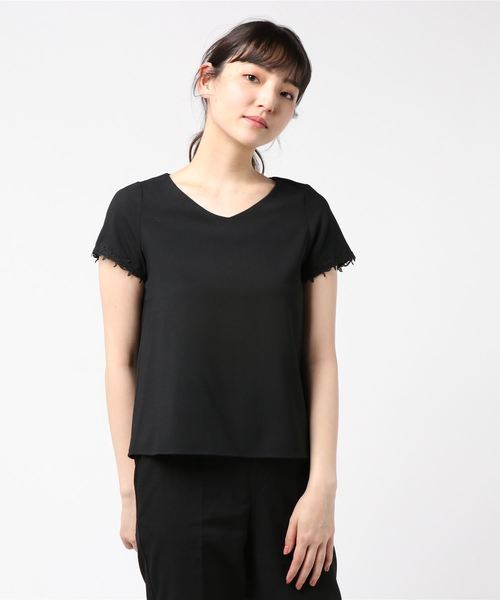 ASTORIA ODIER(アストリアオディール)の「Ⅴネック袖口レースブラウス(シャツ/ブラウス・レディース・ホワイト/ブラック/レッド/ピンク/グリーン/ラベンダー・MEDIUM)」の13枚目の写真