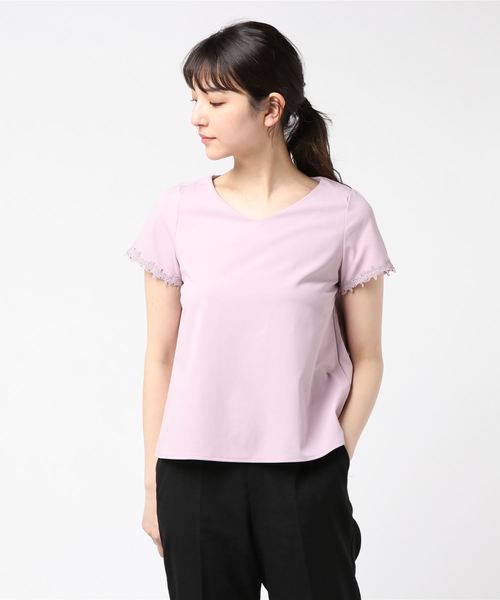 ASTORIA ODIER(アストリアオディール)の「Ⅴネック袖口レースブラウス(シャツ/ブラウス・レディース・ホワイト/ブラック/レッド/ピンク/グリーン/ラベンダー・MEDIUM)」の18枚目の写真