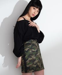 WEGO | WEGO/サイドラインツイルタイトミニスカート(スカート)