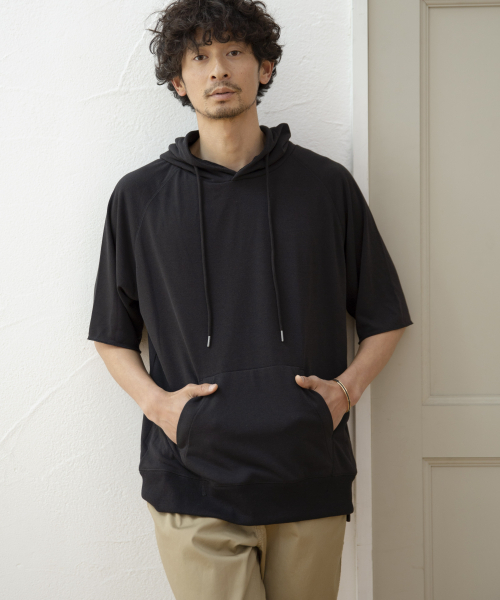 GLOBAL WORK（グローバルワーク）の「DRYフレンチテリーフーディ/831059（パーカー・メンズ・ブラック/グレー/イエロー/グリーン・SMALL/MEDIUM/LARGE/X-LARGE）」の2枚目の写真