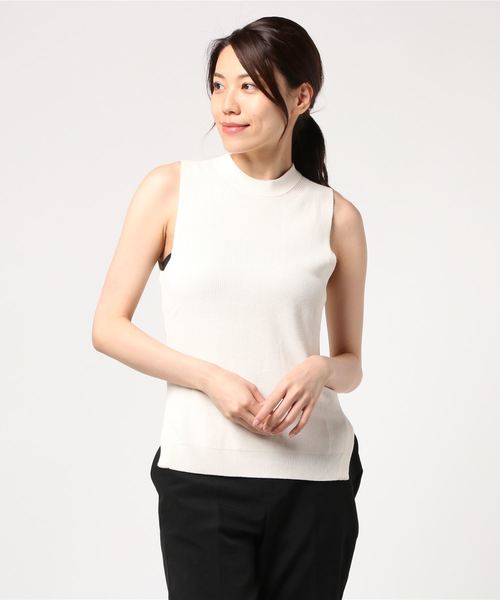 Hub&Spoke(ハブアンドスポーク)の「畔編みノースリーブプルオーバー(その他トップス・レディース・オフホワイト/グレー/ネイビー/キャメル・FREE)」の3枚目の写真