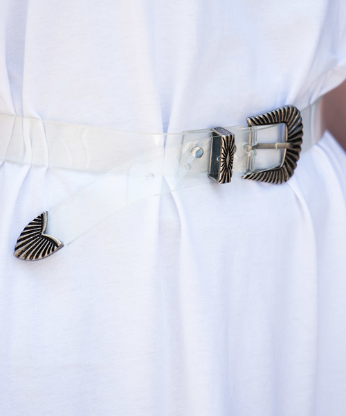 Aunt Marie's(アントマリーズ)の「AUNT MARIE'S クリアバックルベルト(ベルト・レディース・クリア・FREE)」の4枚目の写真