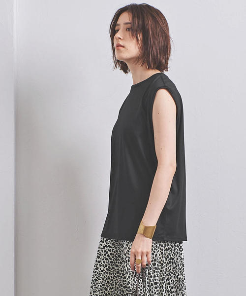 UNITED ARROWS(ユナイテッドアローズ)の「UWSC LY/C ノースリーブ カットソー◆(Tシャツ/カットソー・レディース・ホワイト/ブラック・FREE)」の1枚目の写真