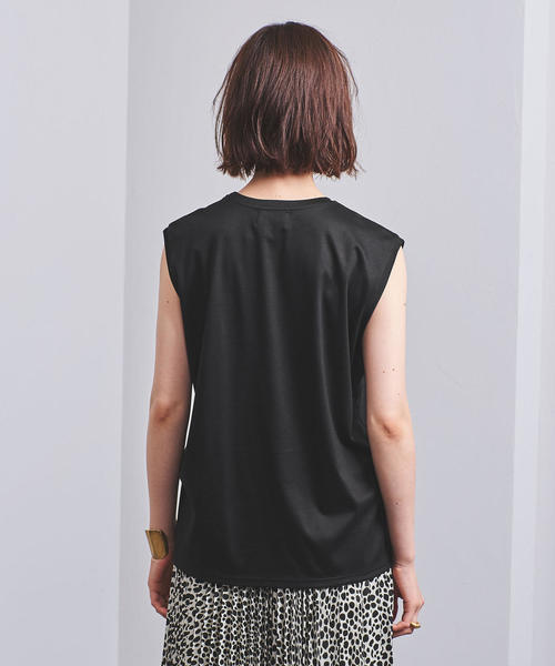 UNITED ARROWS(ユナイテッドアローズ)の「UWSC LY/C ノースリーブ カットソー◆(Tシャツ/カットソー・レディース・ホワイト/ブラック・FREE)」の3枚目の写真
