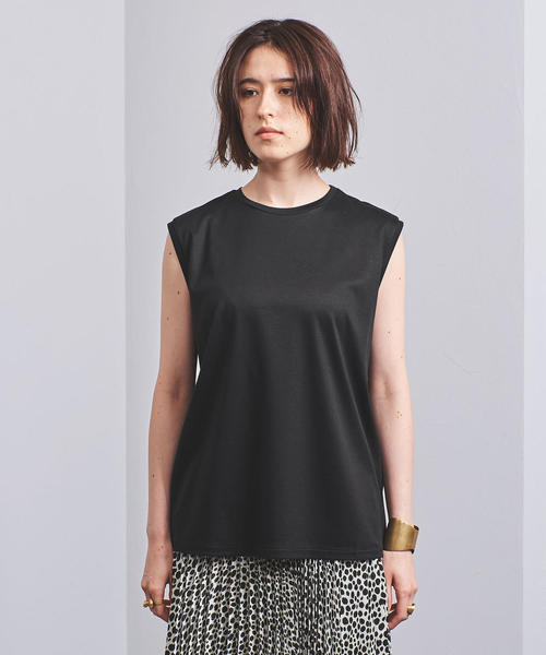UNITED ARROWS(ユナイテッドアローズ)の「UWSC LY/C ノースリーブ カットソー◆(Tシャツ/カットソー・レディース・ホワイト/ブラック・FREE)」の4枚目の写真