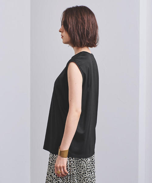 UNITED ARROWS(ユナイテッドアローズ)の「UWSC LY/C ノースリーブ カットソー◆(Tシャツ/カットソー・レディース・ホワイト/ブラック・FREE)」の5枚目の写真