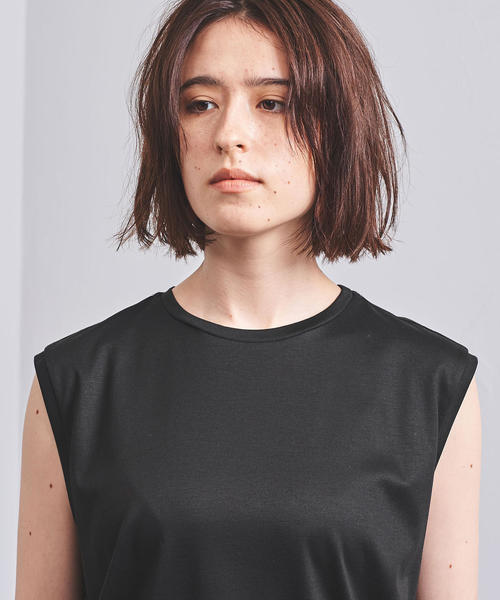 UNITED ARROWS(ユナイテッドアローズ)の「UWSC LY/C ノースリーブ カットソー◆(Tシャツ/カットソー・レディース・ホワイト/ブラック・FREE)」の9枚目の写真