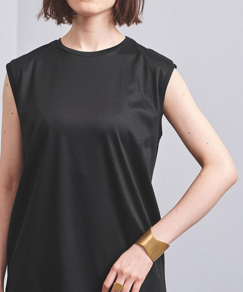 UNITED ARROWS(ユナイテッドアローズ)の「UWSC LY/C ノースリーブ カットソー◆(Tシャツ/カットソー・レディース・ホワイト/ブラック・FREE)」の10枚目の写真