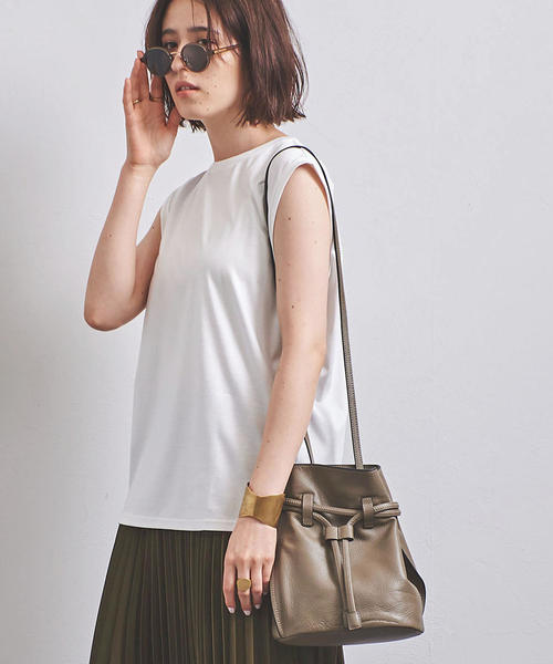 UNITED ARROWS(ユナイテッドアローズ)の「UWSC LY/C ノースリーブ カットソー◆(Tシャツ/カットソー・レディース・ホワイト/ブラック・FREE)」の7枚目の写真