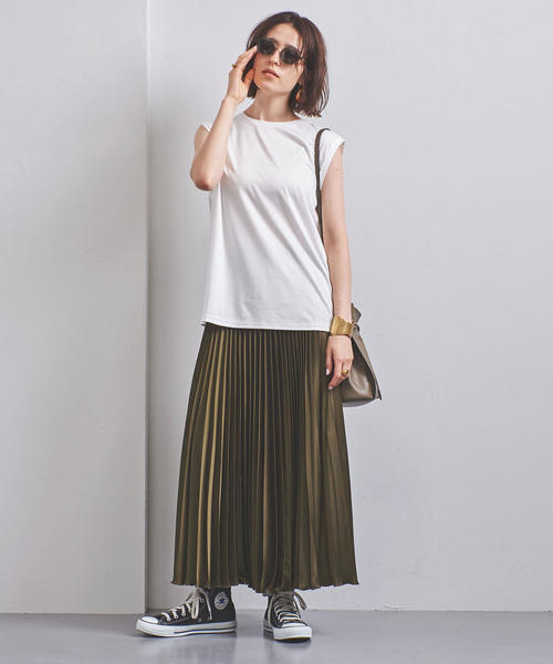 UNITED ARROWS(ユナイテッドアローズ)の「UWSC LY/C ノースリーブ カットソー◆(Tシャツ/カットソー・レディース・ホワイト/ブラック・FREE)」の8枚目の写真