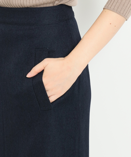 SLOBE IENA（スローブイエナ）の「サイドポケットスカート（スカート・レディース・イエロー/グリーン/ネイビー・マルチサイズ）」の13枚目の写真