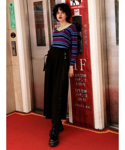 jouetie（ジュエティ）の「サイドプリーツワイドパンツ（その他パンツ・レディース・ブラック/レッド/ブルー/ベージュ・MEDIUM）」の11枚目の写真