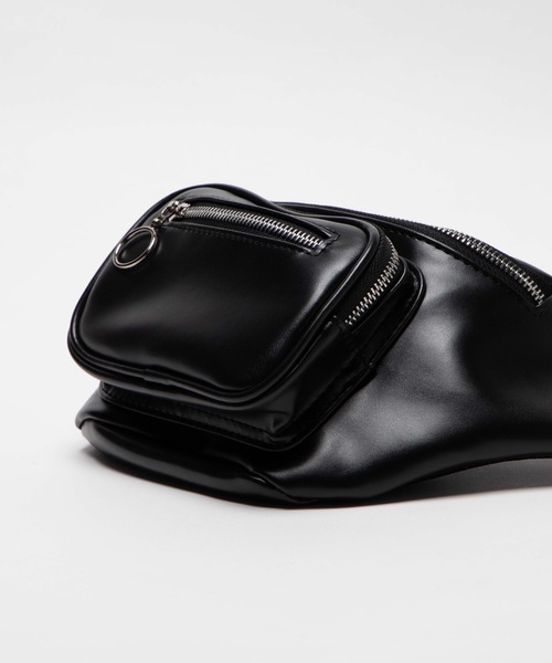 WEGO（ウィゴー）の「WEGO/リングジップフェイクレザーウエストバッグ（ボディバッグ/ウエストポーチ・レディース・ブラック/パープル/シルバー・FREE）」の16枚目の写真