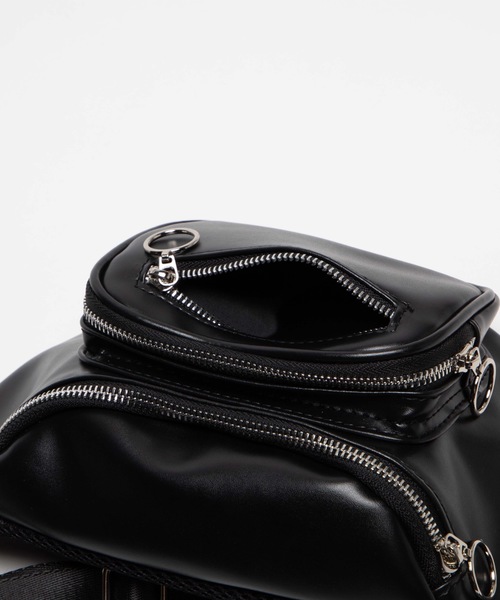 WEGO（ウィゴー）の「WEGO/リングジップフェイクレザーウエストバッグ（ボディバッグ/ウエストポーチ・レディース・ブラック/パープル/シルバー・FREE）」の19枚目の写真