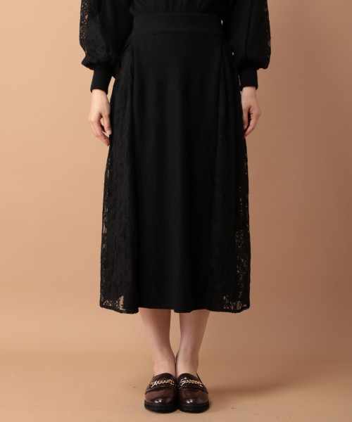 スカート スカート 脇レース切り替えスカート Woman ミスティウーマン のファッション スカート Mysty セール Mysty