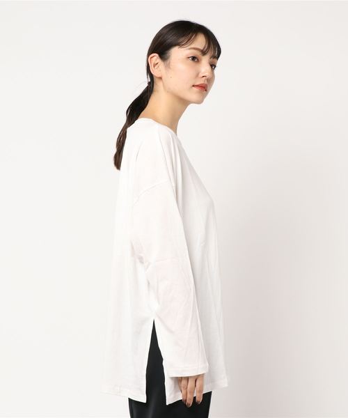 fifth（フィフス）の「サイドロゴロンT（Tシャツ/カットソー・レディース・ホワイト/ブラウン・MEDIUM）」の15枚目の写真