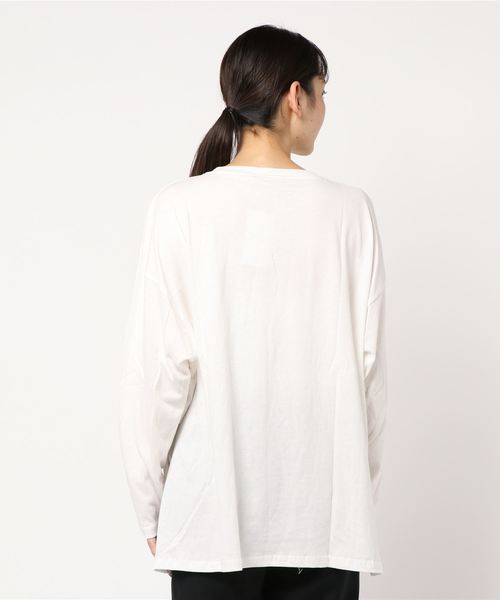 fifth（フィフス）の「サイドロゴロンT（Tシャツ/カットソー・レディース・ホワイト/ブラウン・MEDIUM）」の16枚目の写真