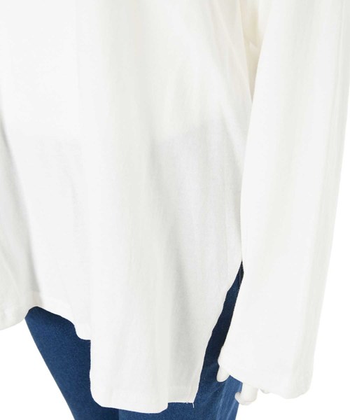 fifth（フィフス）の「サイドロゴロンT（Tシャツ/カットソー・レディース・ホワイト/ブラウン・MEDIUM）」の9枚目の写真