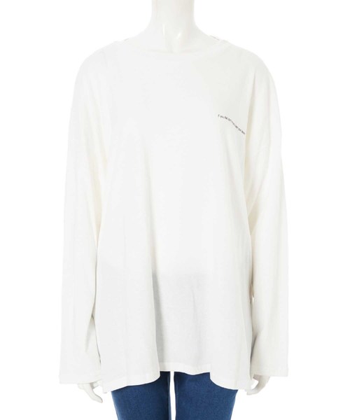 fifth（フィフス）の「サイドロゴロンT（Tシャツ/カットソー・レディース・ホワイト/ブラウン・MEDIUM）」の11枚目の写真