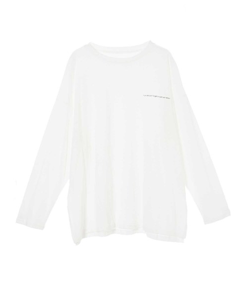 fifth（フィフス）の「サイドロゴロンT（Tシャツ/カットソー・レディース・ホワイト/ブラウン・MEDIUM）」の3枚目の写真