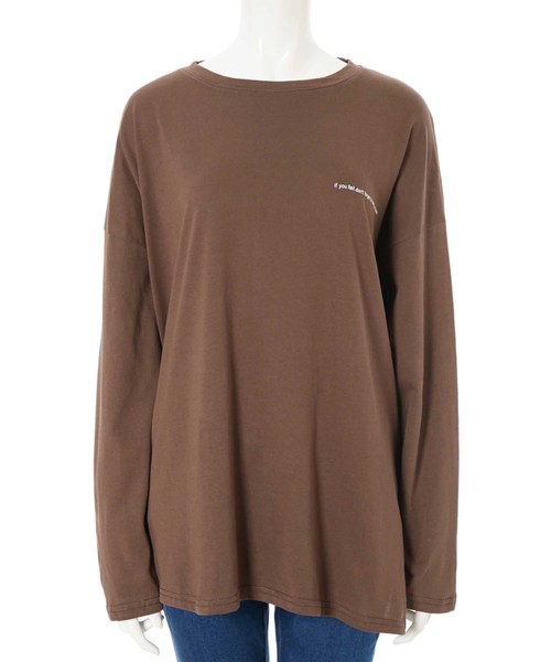 fifth（フィフス）の「サイドロゴロンT（Tシャツ/カットソー・レディース・ホワイト/ブラウン・MEDIUM）」の12枚目の写真