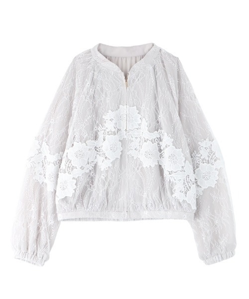 axes femme（アクシーズファム）の「レーシーノーカラージャケット