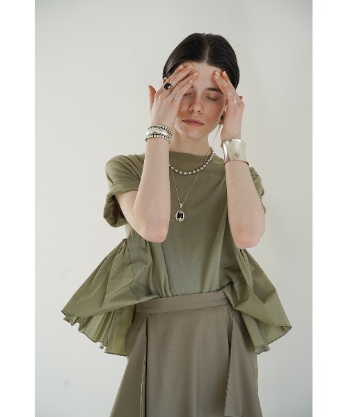 CLANE（クラネ）の「BACK FRILL T-SHIRT（Tシャツ/カットソー