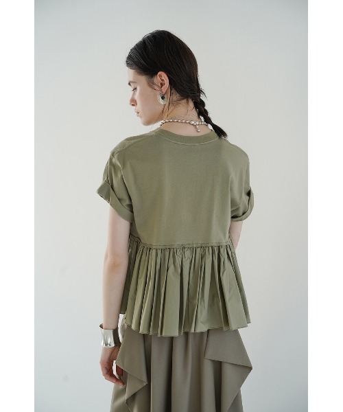 STUDIOUS - CLANE クラネ BACK FRILL TEE 2 CLANE - バックフリルTシャツ - BACK FRILL T/S BLACK | ADDICT