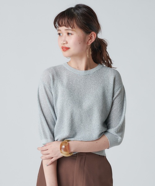 mystic（ミスティック）の「シアーラメニット（Tシャツ/カットソー・レディース・ブラック/ブルー/オレンジ/シルバー・FREE）」の4枚目の写真