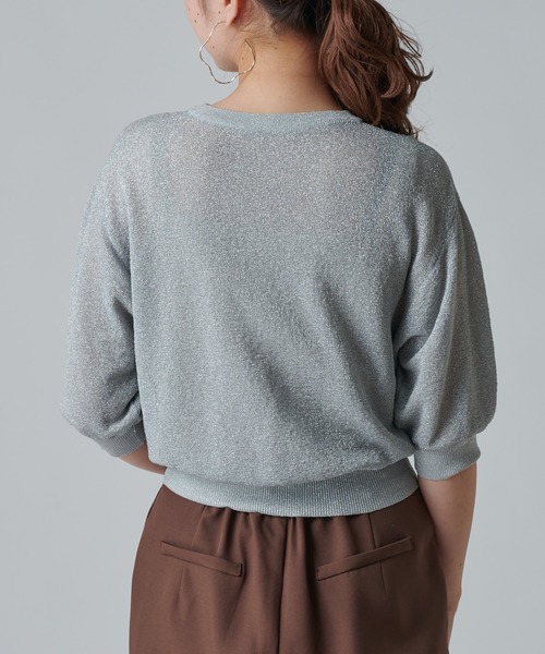 mystic（ミスティック）の「シアーラメニット（Tシャツ/カットソー・レディース・ブラック/ブルー/オレンジ/シルバー・FREE）」の5枚目の写真