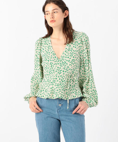 セール Ganni レーヨンクレープ プリントラップブラウス シャツ ブラウス Tomorrowland トゥモローランド のファッション通販 Zozotown