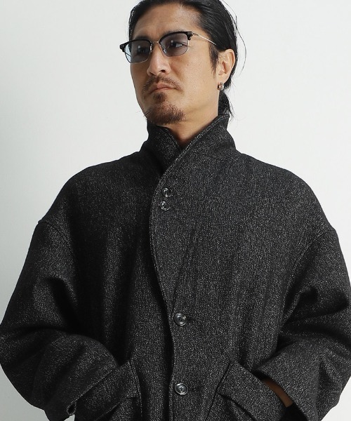 EGO TRIPPING(エゴトリッピング)の「mj7242-ROBE COAT Tweedriver(その他アウター・メンズ・ブラック・46/48)」の11枚目の写真