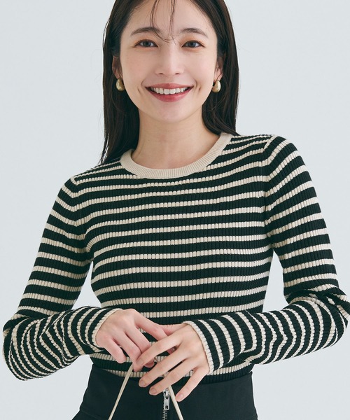 coca（coca）（コカ）の「＼新色追加／極厚クルーネックリブニット（ニット/セーター・レディース・ブラック/ベージュ/アイボリー/グレー/レッド/ネイビー/パープル/ライトブルー/カーキ/チャコール/ライトグレー/A/B/ダークブラウン/その他1/ダークグリーン/ライトベージュ/ワイン・ONE SIZE/S/M/L）」の18枚目の写真