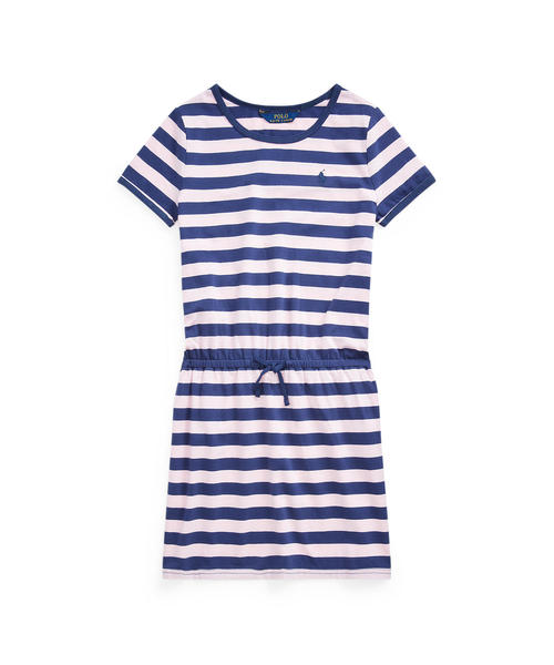 ドレス ワンピース Lauren ジャージー ワンピース Childrenswear ポロラルフローレンチャイルドウェア のファッション Tシャツ Tシャツ ストライプド Polo Ralph Lauren