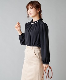 prose verse | えりパールギャザーネックブラウス(シャツ/ブラウス)