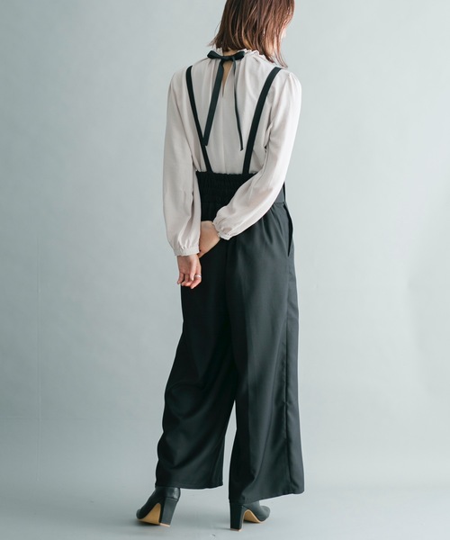 prose verse(プロズヴェール)の「えりパールギャザーネックブラウス(シャツ/ブラウス・レディース・ブラック/ベージュ/サックスブルー・フリ-)」の22枚目の写真