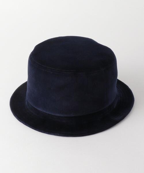 Charcoal TOKYO(チャコールトーキョー)の「<Charcoal(チャコール)> VELOR BUCKET HAT/ハット(ハット・メンズ・ネイビー/ブラック・FREE)」の4枚目の写真