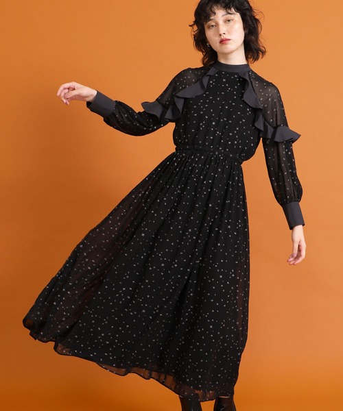 セール Coel グリッタースタープリントワンピース ワンピース Coel コエル のファッション通販 Zozotown