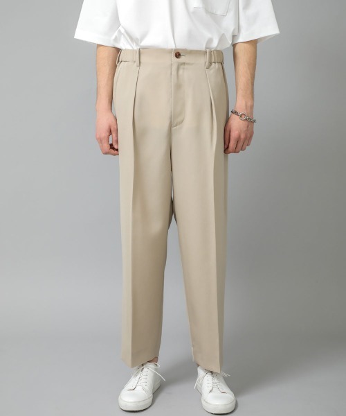 city(シティ)の「【CITY】WIDE TAPERED PANTS(スラックス・メンズ・ベージュ/ブラック・2/3/1)」の12枚目の写真
