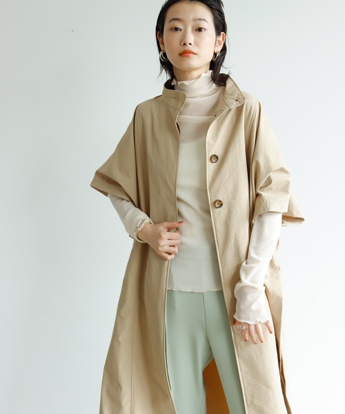 タイムセール♡【さをり織り】ポンチョ コート 一点物