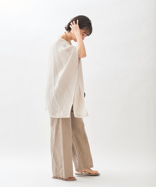Plage - Plage Poncho ポンチョブラウス　リネン linen Plage Poncho ポンチョブラウス リネン linen（OX Poncho シャツ