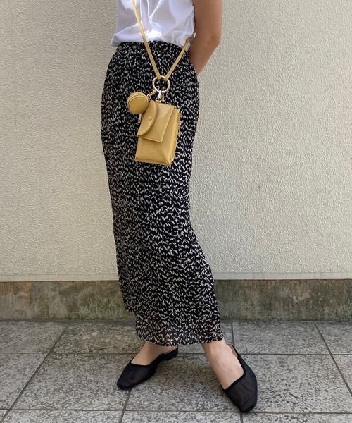 CAPRICIEUX LE'MAGE（カプリシューレマージュ）の「プリントワッシャーストレートスカート（スカート・レディース・ブラック/ベージュ・FREE）」の2枚目の写真