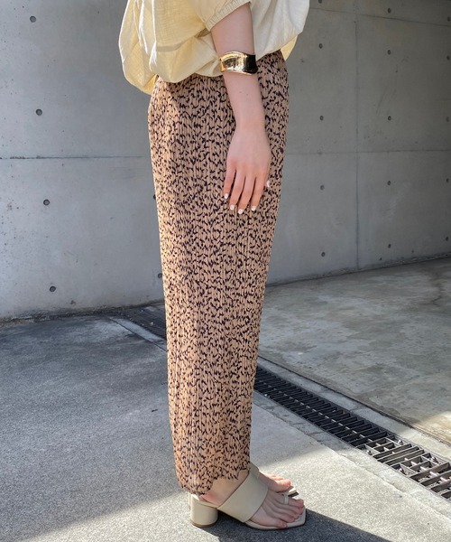 CAPRICIEUX LE'MAGE（カプリシューレマージュ）の「プリントワッシャーストレートスカート（スカート・レディース・ブラック/ベージュ・FREE）」の13枚目の写真