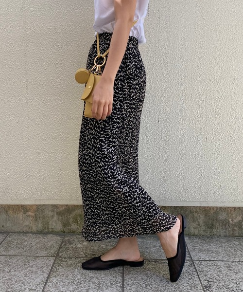 CAPRICIEUX LE'MAGE（カプリシューレマージュ）の「プリントワッシャーストレートスカート（スカート・レディース・ブラック/ベージュ・FREE）」の8枚目の写真